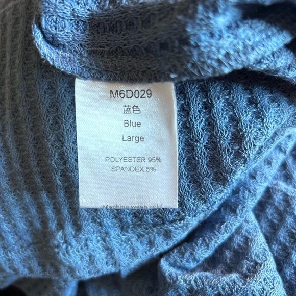 Women's Blue and Black Long Sleeve Top - Large - Picture 4 of 5